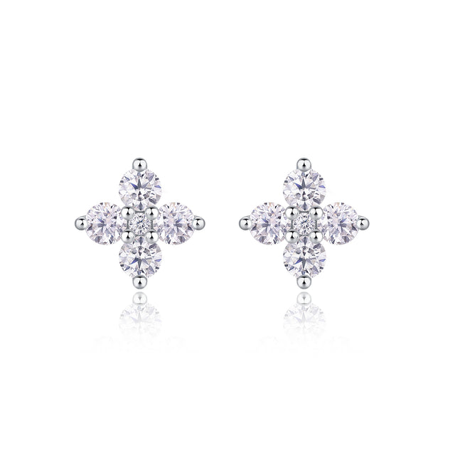 Boucles d'oreilles Azucena en Argent Sterling, la paire de puces fleur