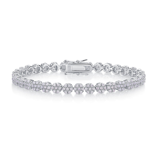 Bracelet Illa en Argent Sterling, bracelet tennis vu de face