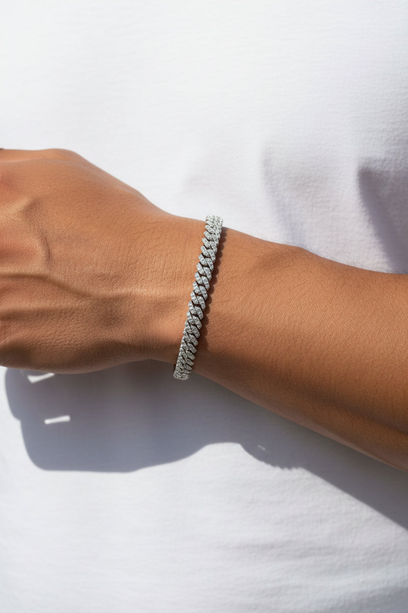 Bracelet Aruma en argent 925, vermeil or blanc 18 carats | Maison Joyeria